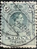 [King Alfonso XIII - Blue Control Numbers on Backside, tegund BG1]