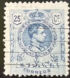 [King Alfonso XIII - Blue Control Numbers on Backside, tegund BG5]