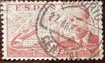[Airmail - Juan di la Cierva - Different Perforation - Stoneprint from F.N.M.T, type LH8]