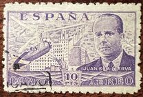 [Airmail - Juan di la Cierva - Different Perforation - Stoneprint from F.N.M.T, type LH14]