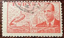 [Airmail - Juan di la Cierva - Different Perforation - Stoneprint from F.N.M.T, type LH7]