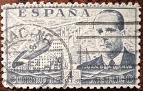 [Airmail - Juan di la Cierva - Different Perforation - Stoneprint from F.N.M.T, type LH13]