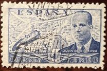[Airmail - Juan di la Cierva - Different Perforation - Stoneprint from F.N.M.T, Scrivi LH11]
