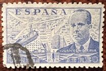 [Airmail - Juan di la Cierva - Different Perforation - Stoneprint from F.N.M.T, Scrivi LH11]