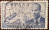 [Airmail - Juan di la Cierva - Different Perforation - Stoneprint from F.N.M.T, Typ LH11]