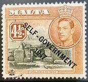 [King George VI and Local Motifs Overprinted "SELF-GOVERNMENT - 1947", Tüüp BA7]
