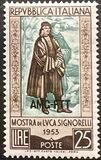 [Exhibition of the Works of Luca Signorelli - Italy Postage Stamp Overprinted "AMG-FTT", වර්ගය CO]