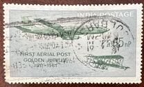 [The 50th Anniversary of 1st Official Airmail Flight, Allahabad-Naini, Scrivi EN]