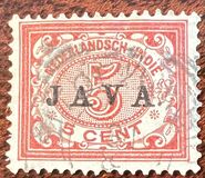 [Numeral Stamps & Queen Wilhelmina - Stamps of 1902-1905 Overprinted "JAVA", type F12]