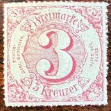 [Colored Print on White Paper - Rouletted in Colored Lines, type B17]
