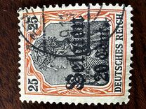 [German Empire Postage Stamps Surcharged "F and Cent" & Overprinted "Belgien", 類型 B8]
