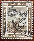[Storia egiziana - Sovrastampato "Regno d'Egitto - 15/03/1922" - Filigrana: Tripla Mezzaluna e stella - Stampatore: Harrison & Sons Ltd. , Scrivi AK]
