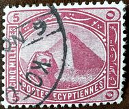 [Sphinx and Pyramid - Inscription "POSTES EGYPTIENNES" - Regular Paper, tyyppi V1]