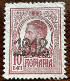 [No. 223 & 224 Overprinted 1918 in Red or Black, typ BE1]