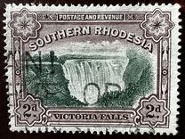 [Victoria Falls - Nos. 30 & 31 Inscribed with "Postage & Revenue" at Top of Frame, тип F]