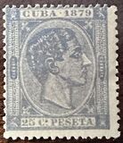 [King Alfonso XII of Spain - Inscription "ULTRAMAR 1876", प्रकार D2]