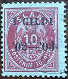 [Overprinted "Í GILDI '02-´03", tip E9]