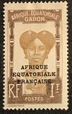 [Issues of 1911-22 in New Colors - Inscription "AFRIQUE EQUATORIALE FRANCAISE" - Bantu Woman, type P21]