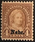[Overprinted "Nebr." - Rotary Press Printing, type HE]