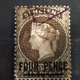 [Queen Victoria - Not Issued Stamps Surcharged. New Watermark, タイプ B34]