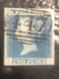 [Queen Victoria, 1819-1901 - White Line Below "POSTAGE" & Above "TWO PENCE", type B]