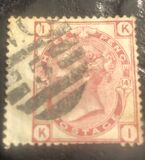 [Queen Victoria - Colored Control Numbers in Corners, प्रकार W]