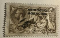[Great Britain Postage Stamps Overprinted "MOROCCO AGENCIES" Horizontally, type M7]