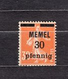 [French Postage Stamps Overprinted "MEMEL" and Surcharged, प्रकार B3]