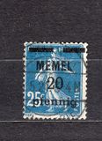 [French Postage Stamps Overprinted "MEMEL" and Surcharged, प्रकार B2]