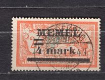 [French Postage Stamps Overprinted "MEMEL" and Surcharged, प्रकार B13]