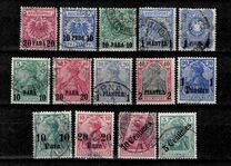 [German Empire Postage Stamps Surcharged, type A]