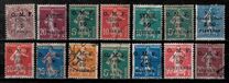 [French Postage Stamps Surcharged & Overprinted "O.M.F. - Syrie" - Value in "CENTIMES", тип D]