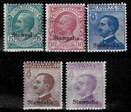[Italian Stamps Overprinted "Stampalia", тип A]