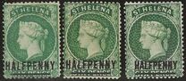 [Queen Victoria - Not Issued Stamps Surcharged. New Watermark, type B27]
