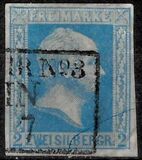 [King Friedrich Wilhelm IV - Hatched Background. Thin White Paper, type A11]