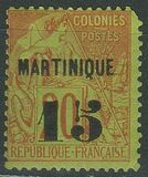 [French Colonies - General Issues No.46-57 Surcharged & Overprinted "MARTINIQUE", type B12]