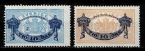 [Numerals in Circle Stamps of 1877-1878 Overprinted with Tree Crowns and Surcharged, Tip I]
