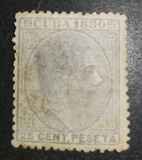 [King Alfonso XII of Spain, Inscription "CUBA 1880", tyyppi F2]