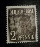 [Joint Allied Occupation Zones Stamps Overprinted "Sowjetische Besatzungs Zone", type B]