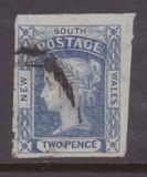 [Queen Victoria - Colored Paper. 4 Winged "Stars" in Corners, type B3]
