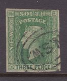 [Queen Victoria - 4 Winged "Stars" in Corners. Yellowish Paper,  Watermarked, veids B12]