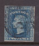 [Queen Victoria - 4 Winged "Stars" in Corners. Yellowish Paper,  Watermarked, veids B11]