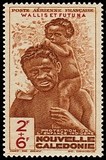 [Children's Fund - New Caledonia Postage Stamps of 1942 Overprinted "WALLIS ET FUTUNA" and surtaxed, tip R1]