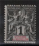 [Inscription: "St. PIERRE ET MIQUELON", Tip I]