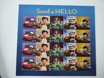 ["Send a HELLO" Greetings Stamps - Computer Animated Pixar Films - Self-Adhesive (44 cents), Вид FWT]