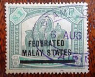 [Perak Postage Stamps Overprinted, type B2]