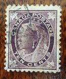 [Queen Victoria - Maple Leaf in Corners, type P7]