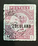 [Great Britian Postage Stamps Overprinted "ZULULAND", type B10]