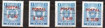 [Public Works Fiscal Stamps - Overprinted "TIMBRE DE LA CONSTRUCCION" and "POSTAL" and Surcharged, type BBN]