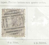 [Queen Victoria - Small White Control Letters in Corners, Tipe M]